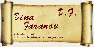 Dina Faranov vizit kartica